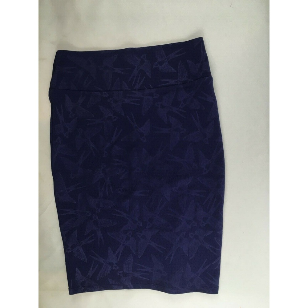 LulaRoe Skirt Women's Size XS Cassie Pencil Knee Length Pull On Bird Print